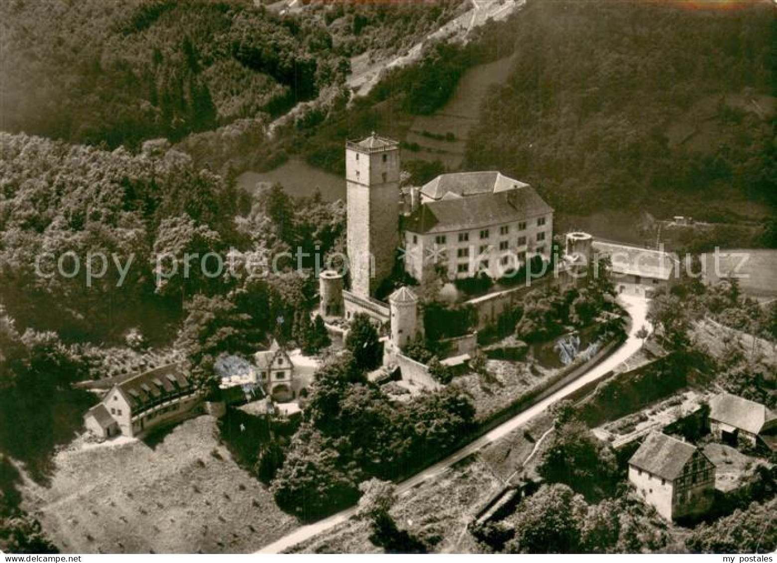 73725403 Bad Wimpfen Neckar Burg Guttenberg Fliegeraufnahme  - Bad Wimpfen