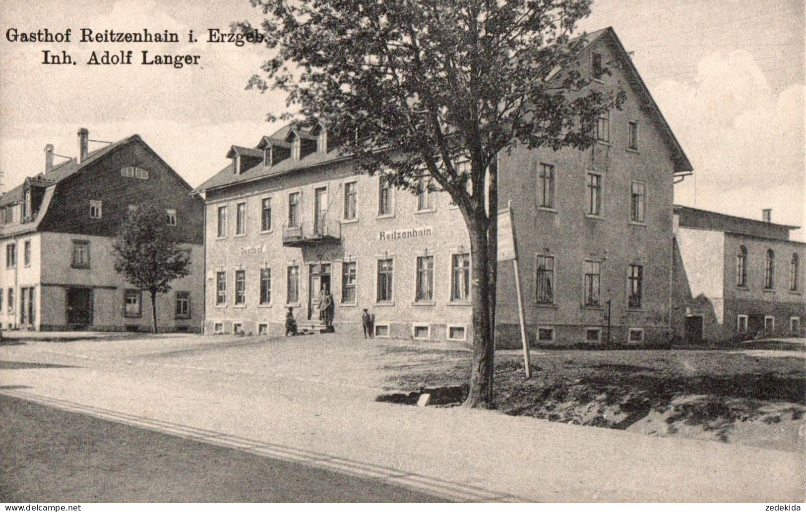 H1768 - Reitzenhain Gasthof Gaststätte - Hermann Klemm Chemnitz - Marienberg