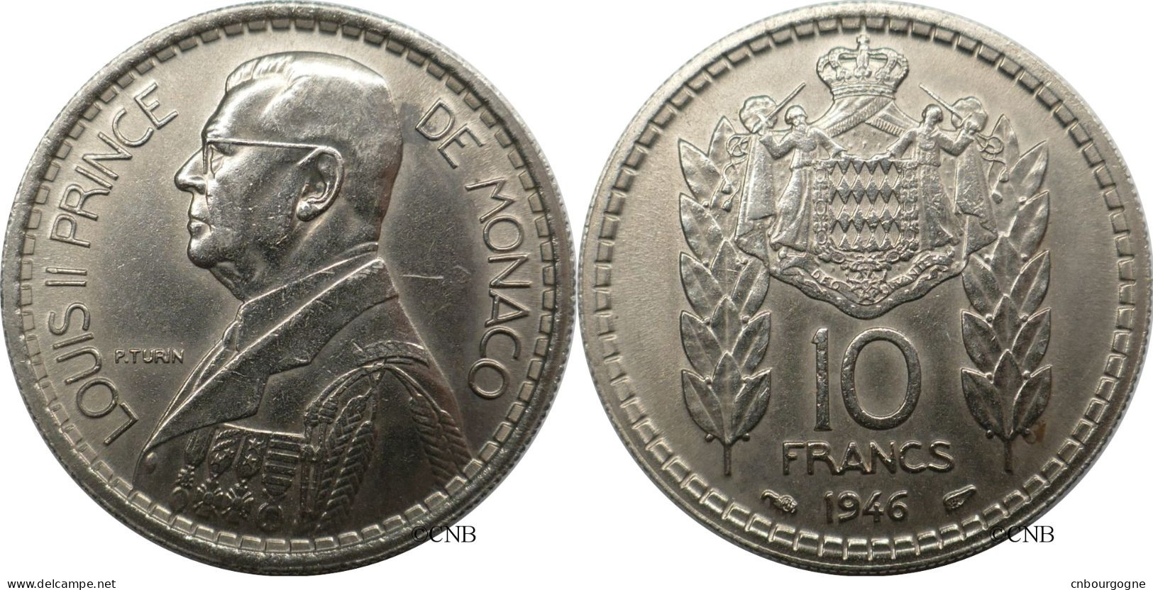 Monaco - Principauté - Louis II - 10 Francs 1946 - SUP/AU58 Nettoyée - Mon6562 - 1922-1949 Louis II.