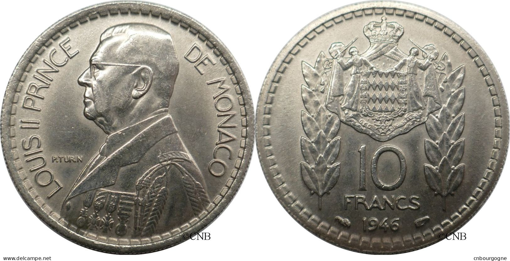 Monaco - Principauté - Louis II - 10 Francs 1946 - SUP/AU58 Nettoyée - Mon6563 - 1922-1949 Louis II