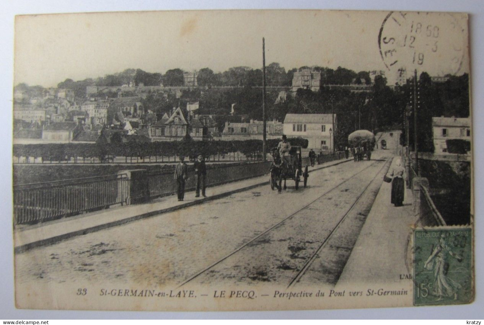 FRANCE - YVELINES - SAINT-GERMAIN-en-LAYE - Le Pecq - Le Pont Vers Saint-Germain - 1919 - St. Germain En Laye