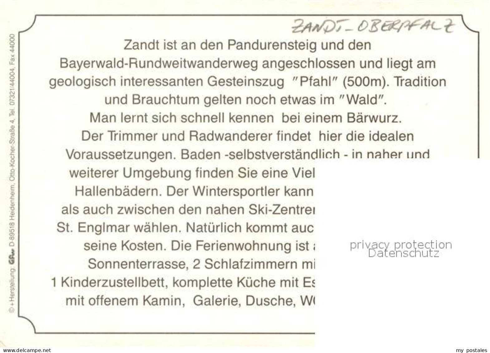 73725374 Zandt  Oberpfalz Ferienhaus Specker  - Other & Unclassified