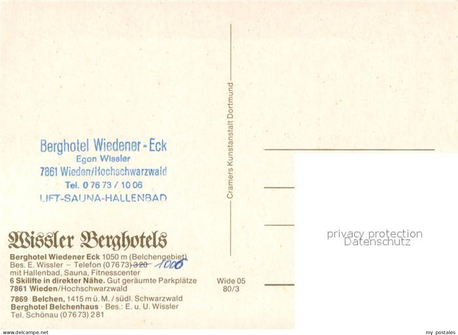 73725367 Wieden Schwarzwald Berghotel Wiedener Eck Hallenbad Gastraeume Freiterr - Other & Unclassified