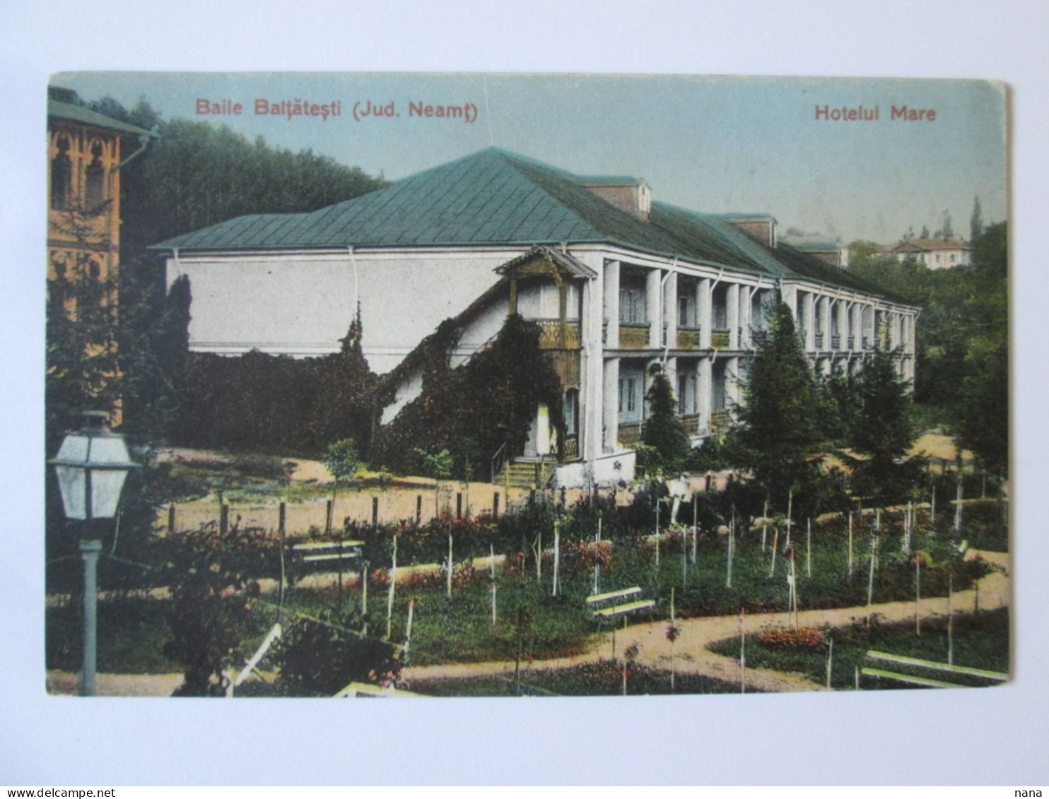 Romania-Bălțătești(Neamț):Grand Hotel Carte Postale Voyage 1925/Bălțătești(Neamț)-Big Hotel 1925 Mailed Postcard - Romania