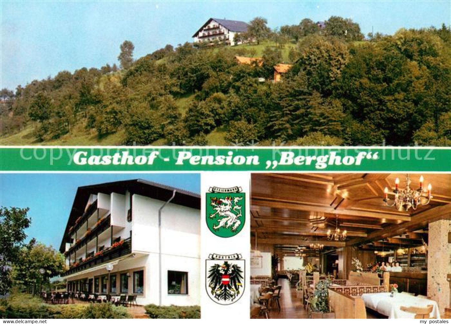 73725282 St Peter Ottersbach Gasthof Pension Berghof Terrasse Gastraum St Peter  - Autres & Non Classés