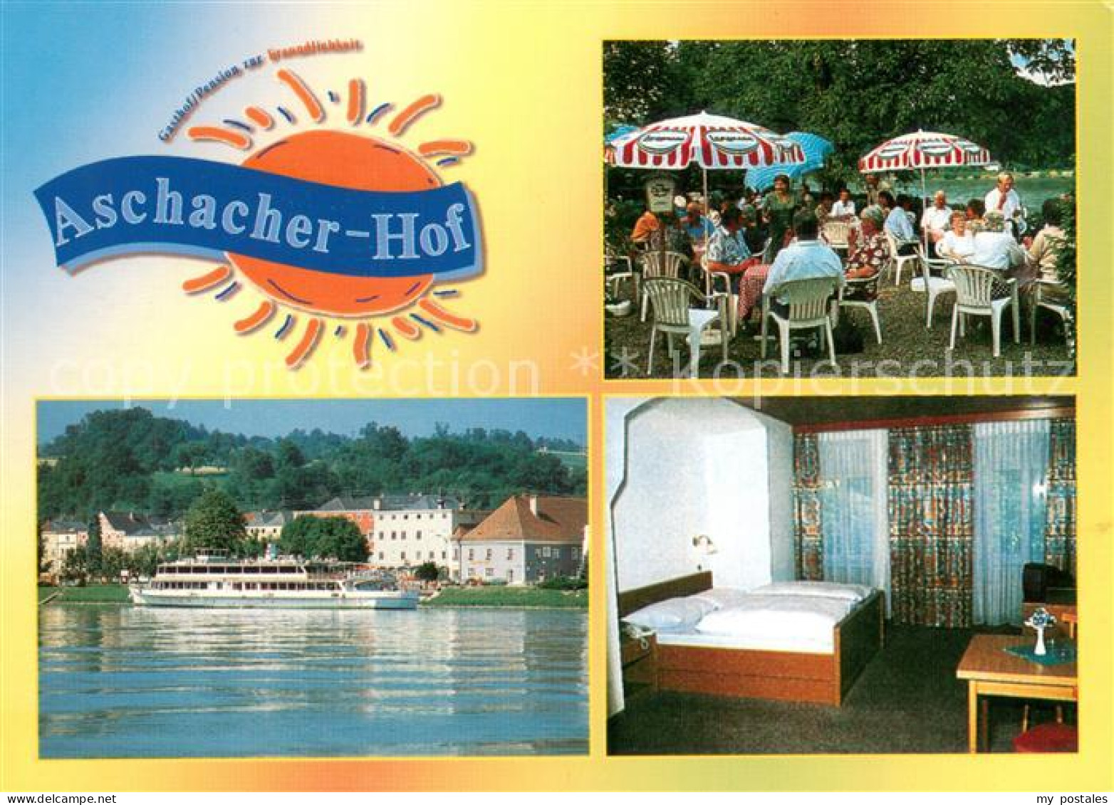 73725271 Aschach Donau Aschacher Hof Freiterrasse Zimmer Donaudampfer Aschach Do - Sonstige & Ohne Zuordnung