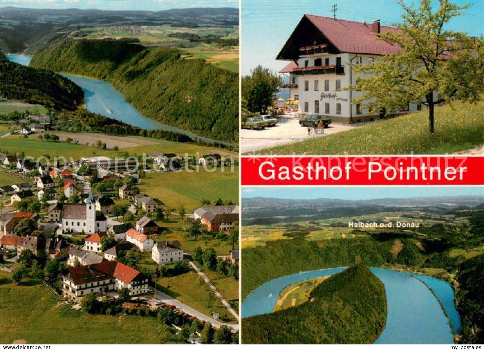 73725268 Haibach Donau Fliegeraufnahme Gasthof Pointner Donauschleife Haibach Do - Altri & Non Classificati