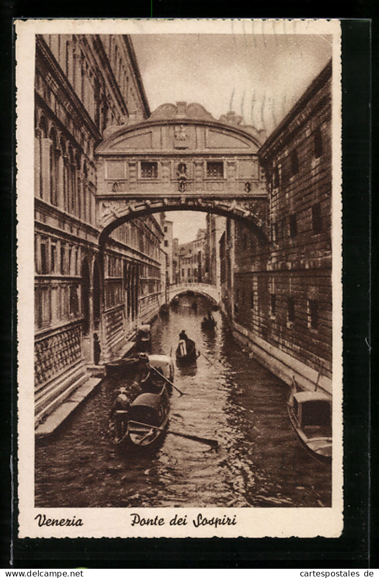 AK Venezia / Venedig, Ponte Dei Sospiri, Gondeln Unter Der Seufzerbrücke  - Other & Unclassified
