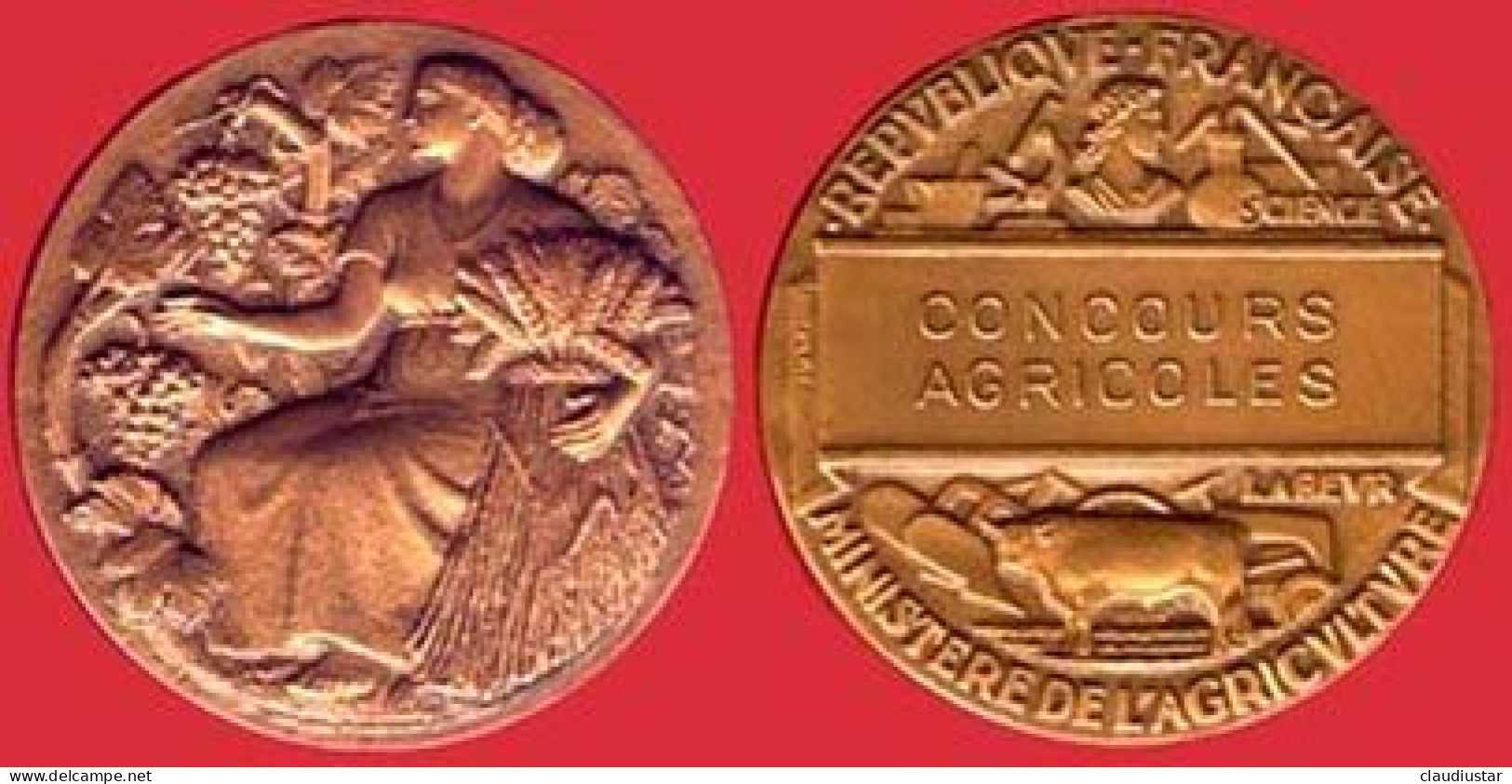 ** MEDAILLE  CONCOURS  AGRICOLES  -  SCIENCE  Et  LABEUR  1981 ** - Other & Unclassified