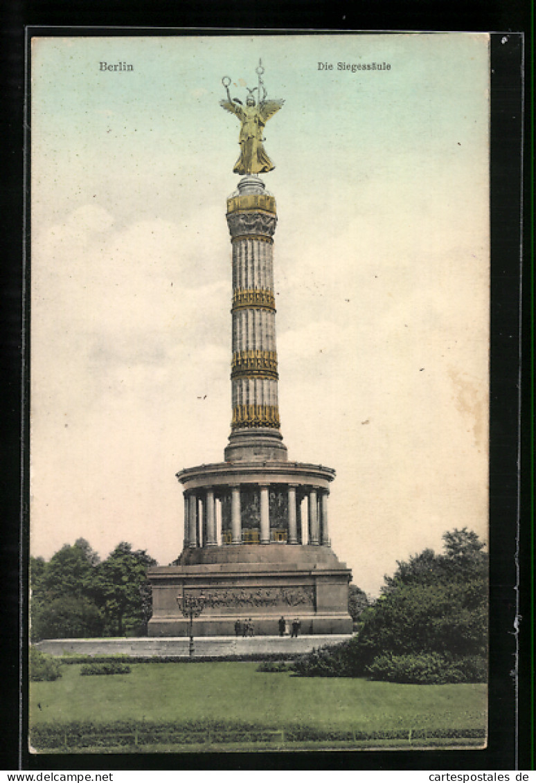 AK Berlin, Partie An Der Siegessäule  - Sonstige & Ohne Zuordnung