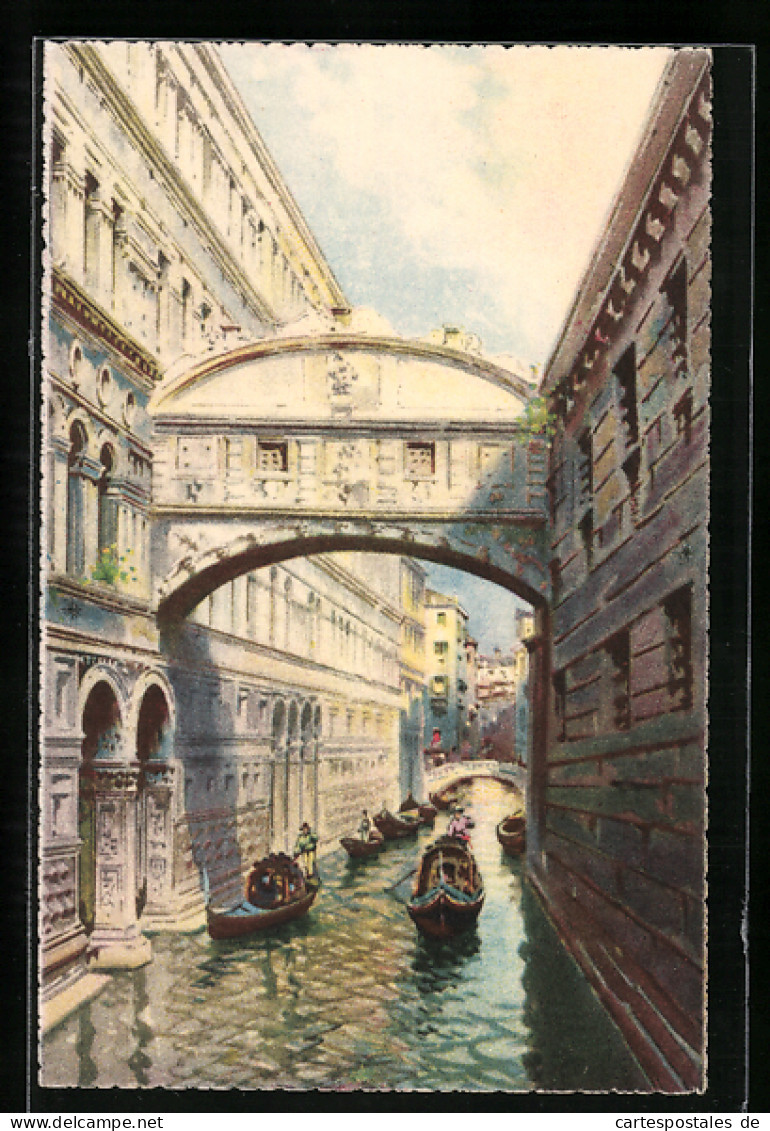 AK Venezia / Venedig, Ponte Dei Sospiri / Gondeln Unter Der Seufzerbrücke  - Autres & Non Classés
