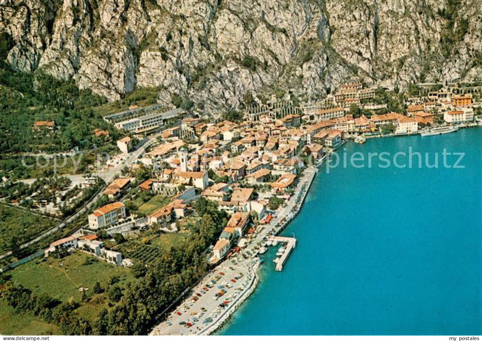 73725227 Limone Sul Garda Fliegeraufnahme Panorama Mit Gardasee Limone Sul Garda - Sonstige & Ohne Zuordnung