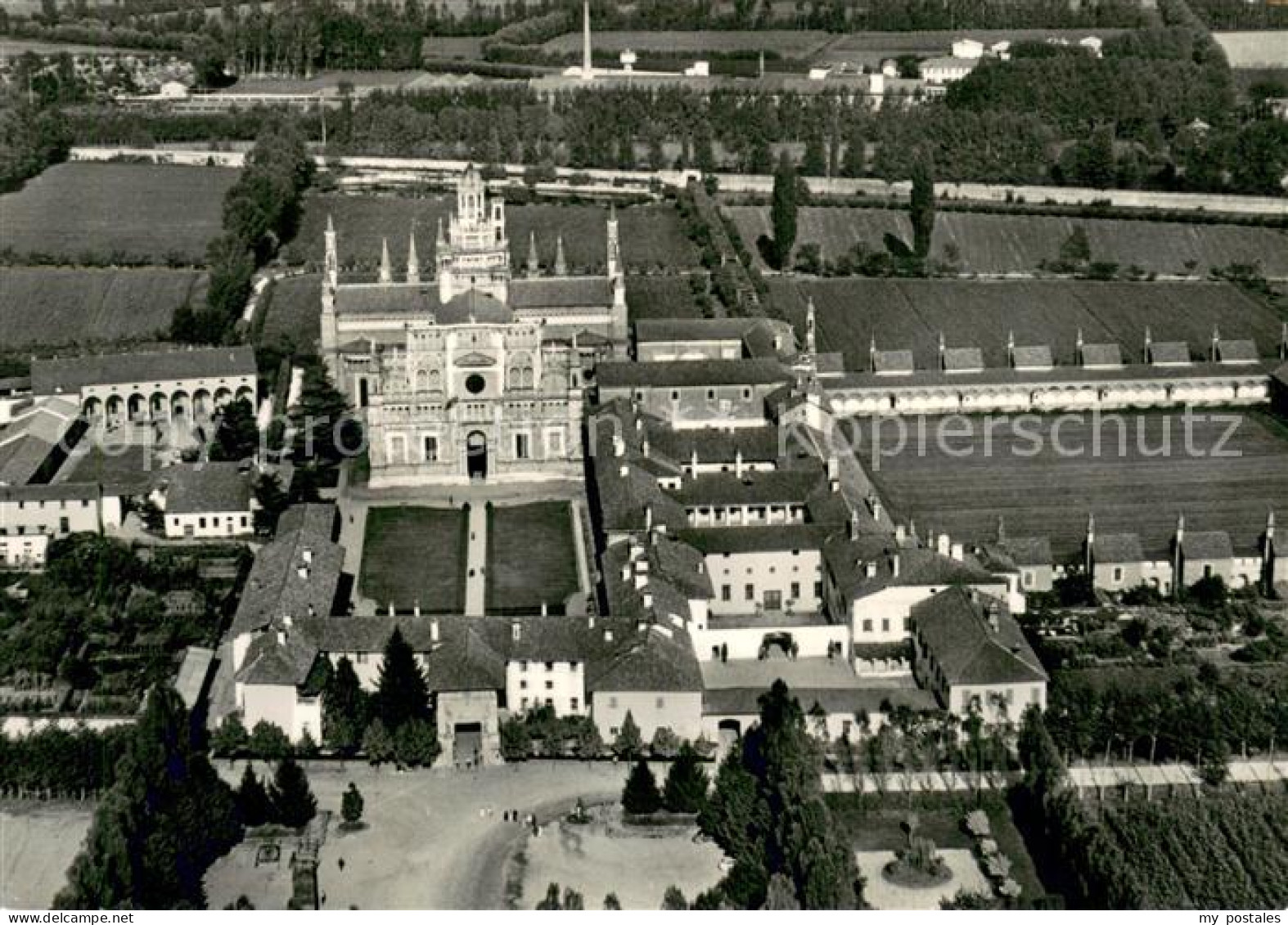 73725219 Certosa Di Pavia Fliegeraufnahme Panorama Certosa Di Pavia - Sonstige & Ohne Zuordnung