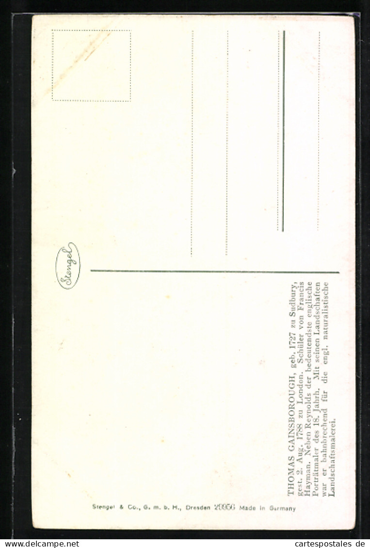 Künstler-AK Stengel & Co. Nr. 29956: Portrait Oif Mrs Siddons, Britische Edeldame  - Sonstige & Ohne Zuordnung