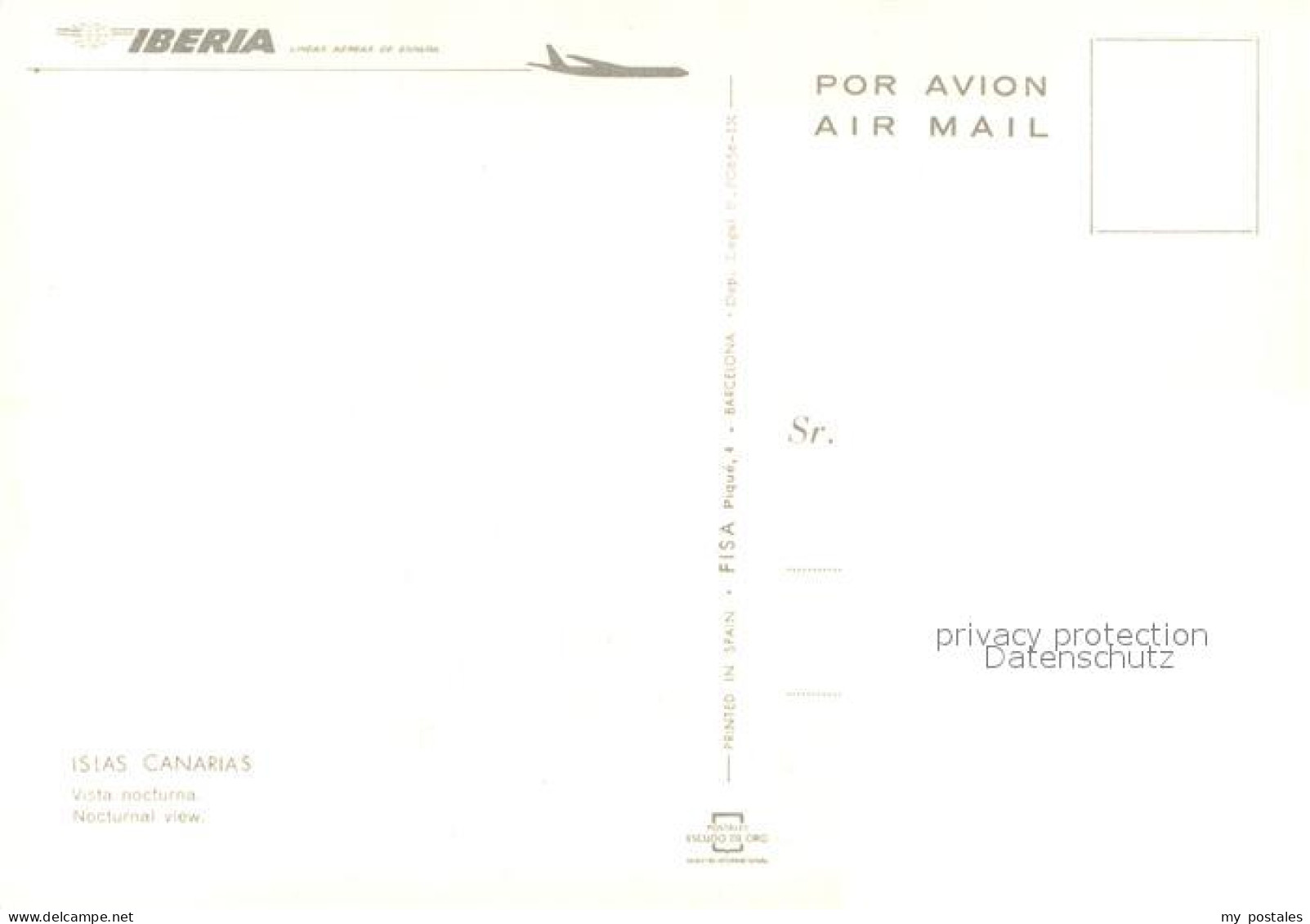 73725214 Islas Canarias Iberia Carta  Islas Canarias - Sonstige & Ohne Zuordnung