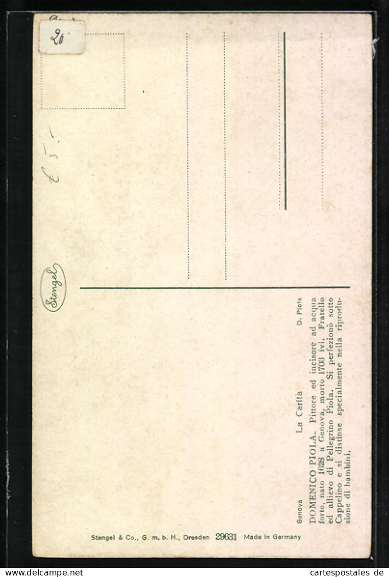 Künstler-AK Stengel & Co. Nr. 29631: La Carita Von D. Piola  - Autres & Non Classés