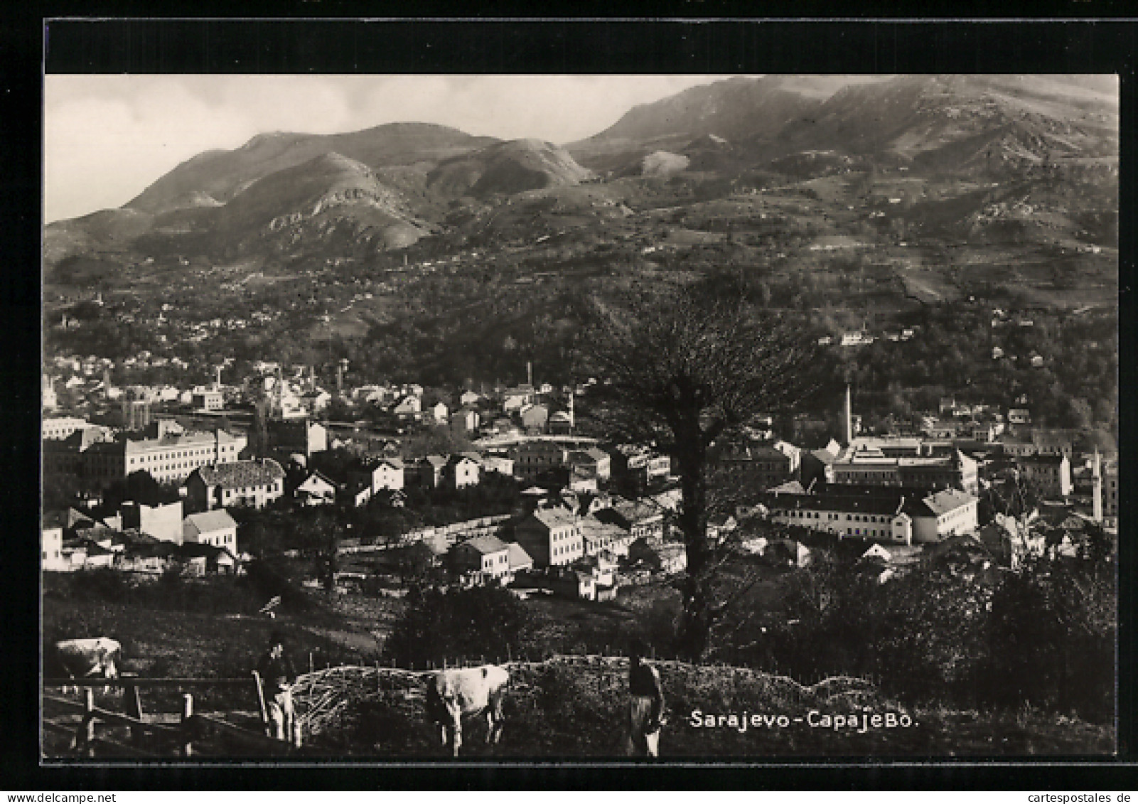 AK Sarajevo, Teilansicht Aus Der Vogelschau  - Bosnië En Herzegovina