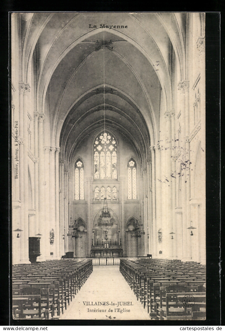 CPA Villaines-la-Juhel, La Mayenne, Intérieur De L`Eglise  - Villaines La Juhel