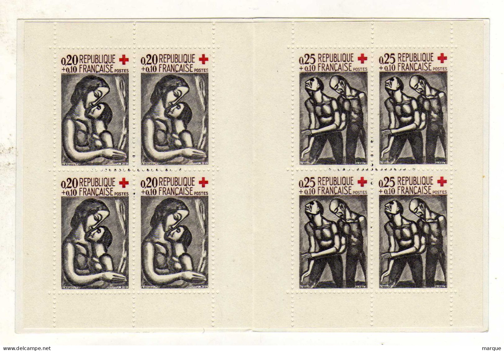 Carnet FRANCE Croix Rouge De 8 Timbres Année 1961 Neuf Xx - Rotes Kreuz