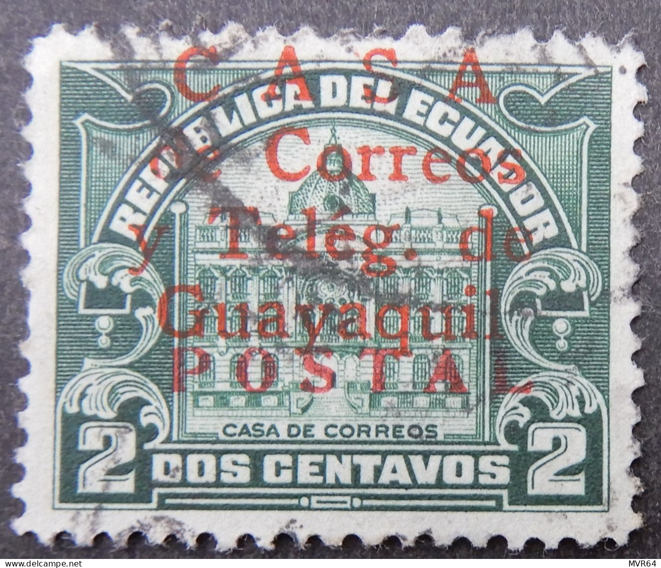 Ecuador 1920 (3a) Postal Tax Stamp - Equateur