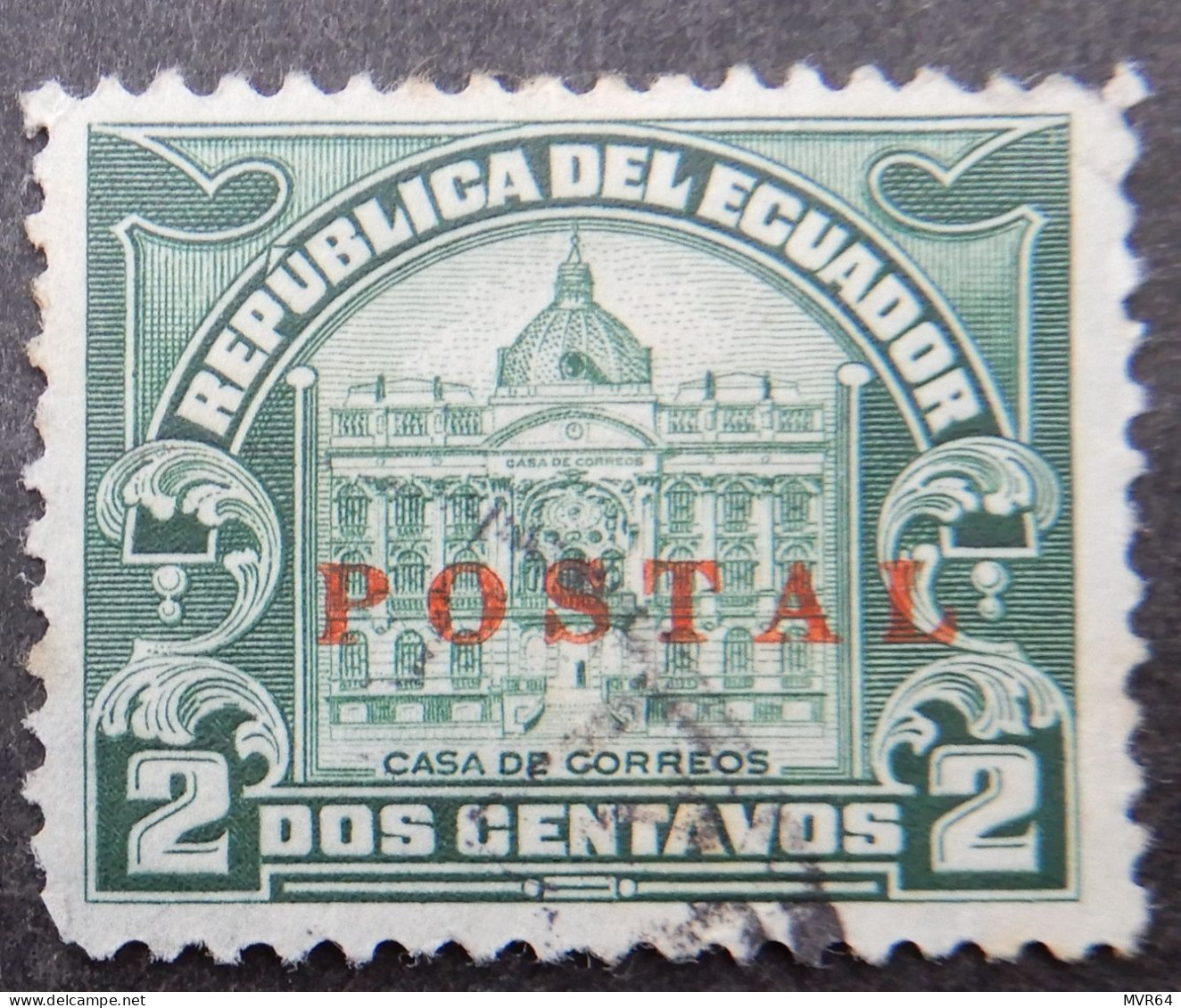 Ecuador 1920 (3b) Postal Tax Stamp - Equateur