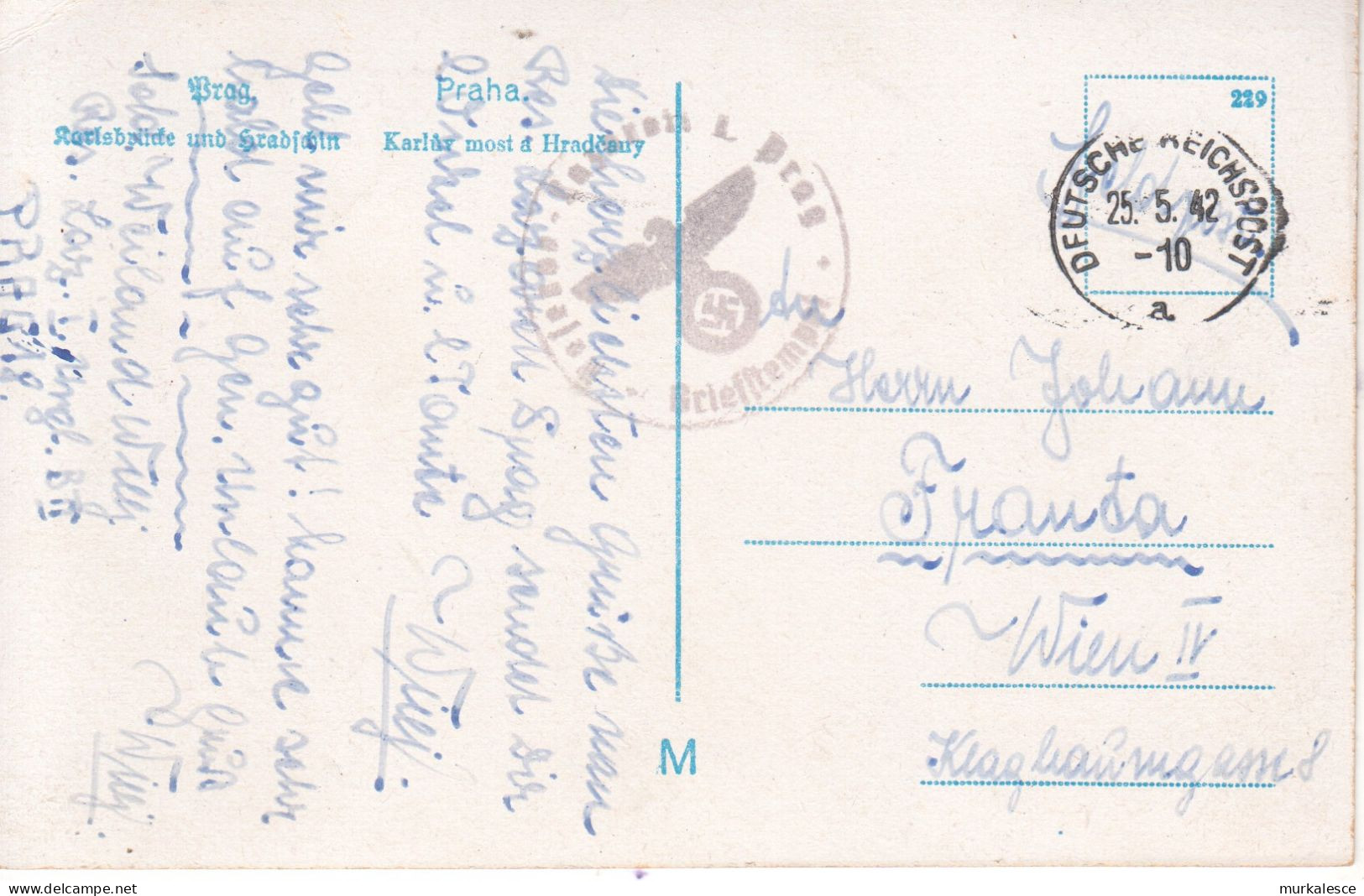 9415--AK---PRAHA  FELDPOST  1942 - Tschechische Republik