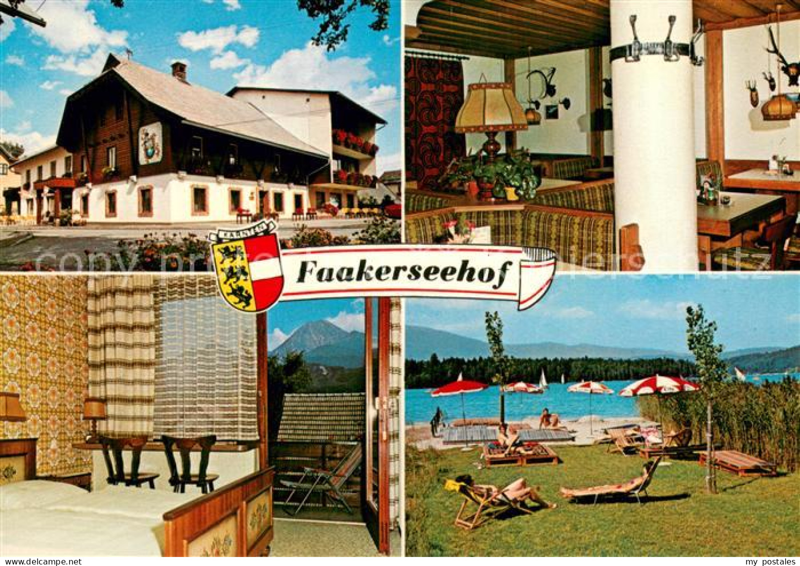 73725124 Faak Am See Finkenstein Faakerseehof Gaststube Zimmer Liegewiese Faak A - Sonstige & Ohne Zuordnung