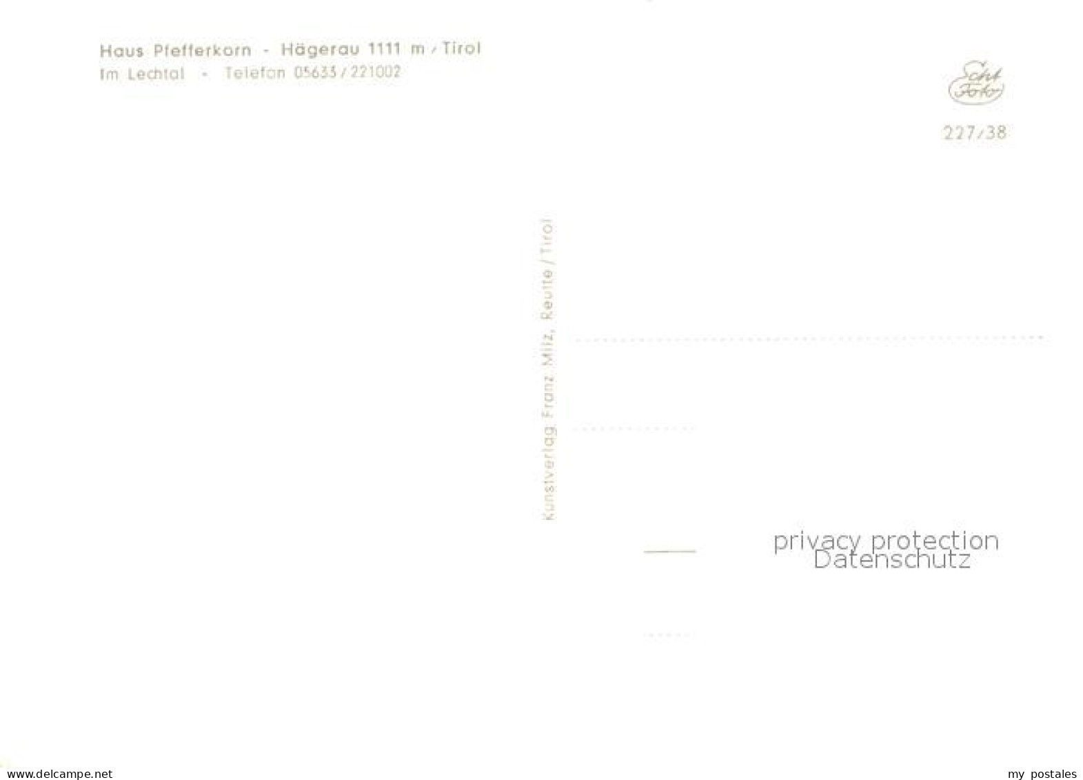 73725069 Haegerau Tirol Gasthaus Pfefferkorn Griesstaler Wasserfall Ober Haegera - Autres & Non Classés