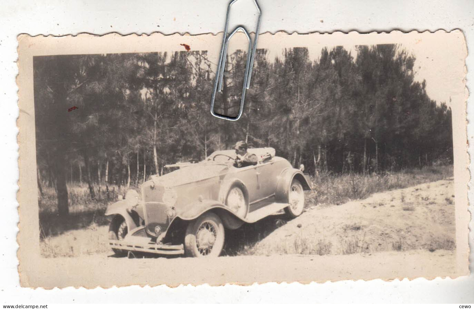 PHOTO  AUTO VOITURE ANCIENNE  CABRIOLET A IDENTIFIER - Automobile