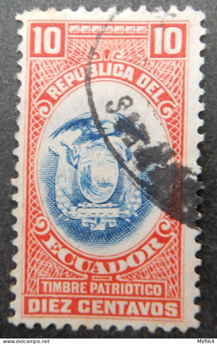 Ecuador 1920 (13) Coat Of Arms Fiscal Stamp - Equateur