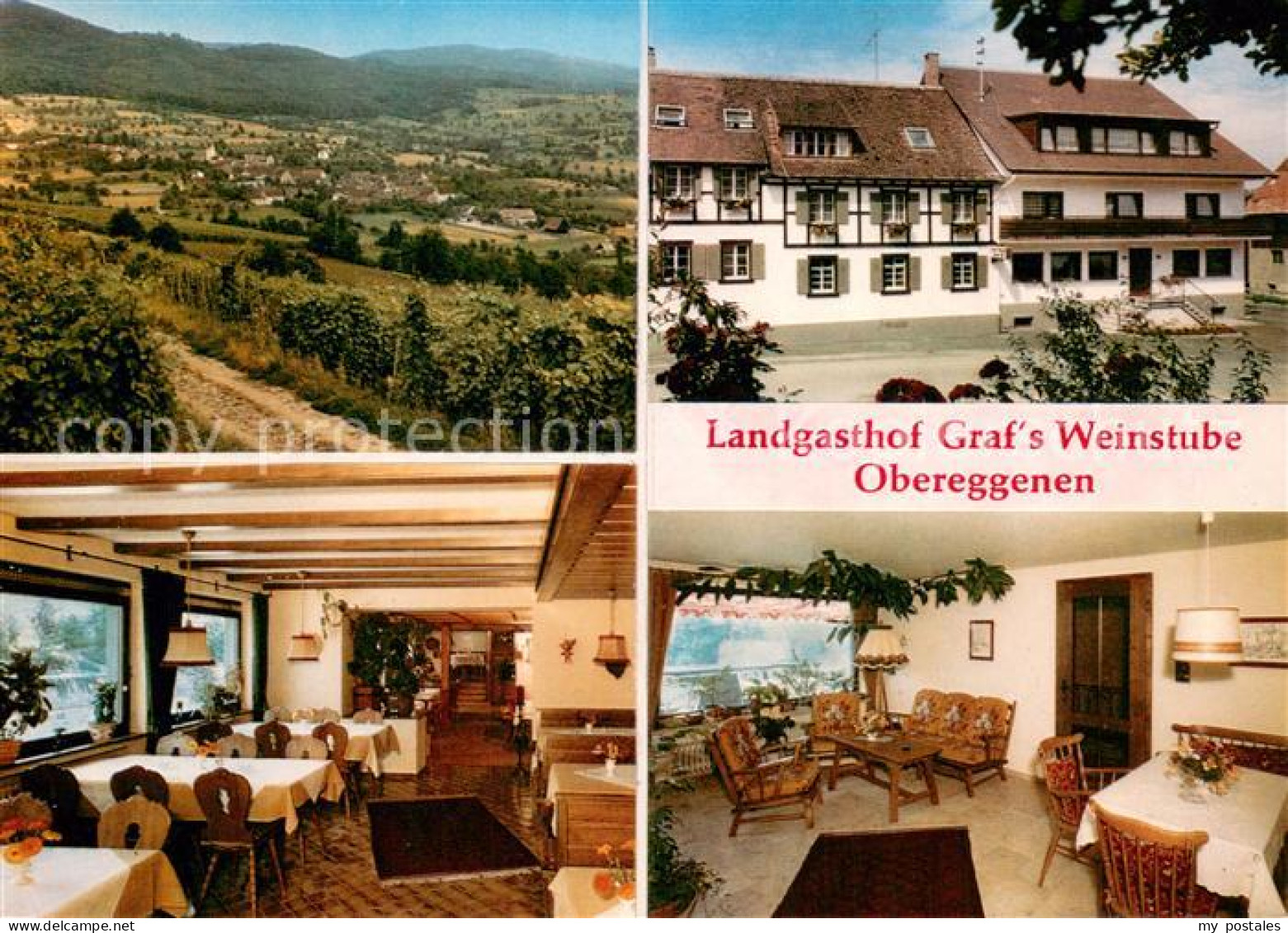 73725001 Obereggenen Landgasthof Grafs Weinstube Restaurant Landschaftspanorama  - Other & Unclassified