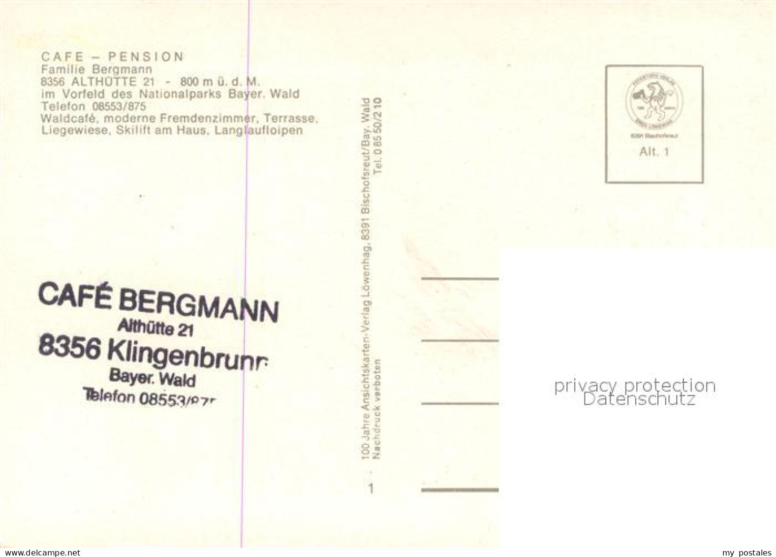 73724997 Althuette Klingenbrunn Cafe Pension Bergmann Nationalpark Bayerischer W - Other & Unclassified