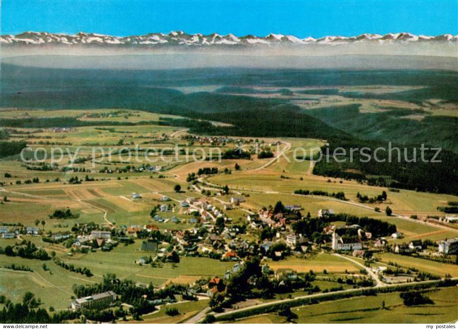 73724967 Hoechenschwand Fliegeraufnahme Mit Schweizer Alpen Hoechenschwand - Hoechenschwand