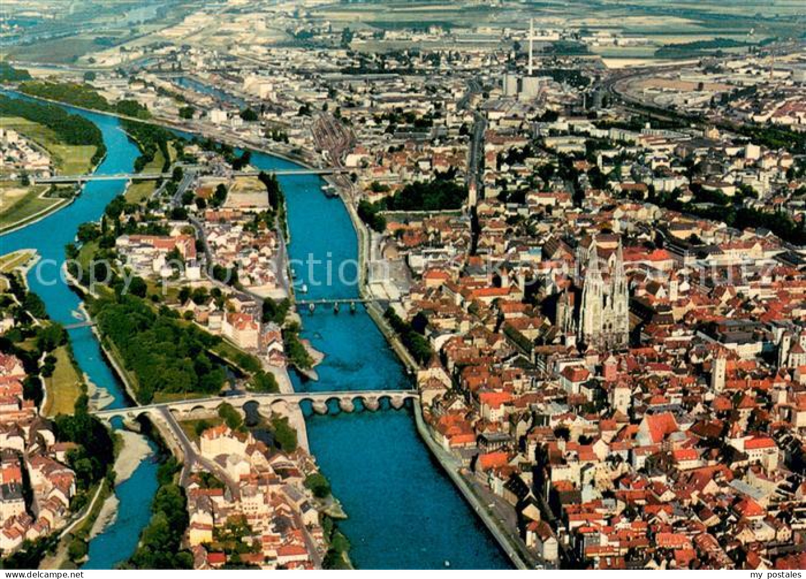 73724963 Regensburg Fliegeraufnahme Mit Donau Regensburg - Regensburg