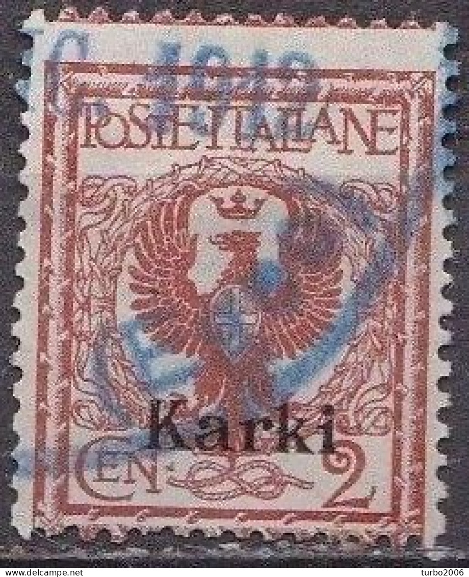 DODECANESE  1912 Black Overprint KARKI On Italian Stamp Vl. 1 - Dodecaneso