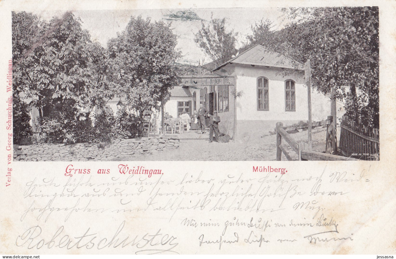 AK - Wien XIV. - Gruss Aus WEIDLINGAU - Mühlberg - Ehem. Gastwirtschaft "Zur Knödelhütte" 1899 - Andere & Zonder Classificatie