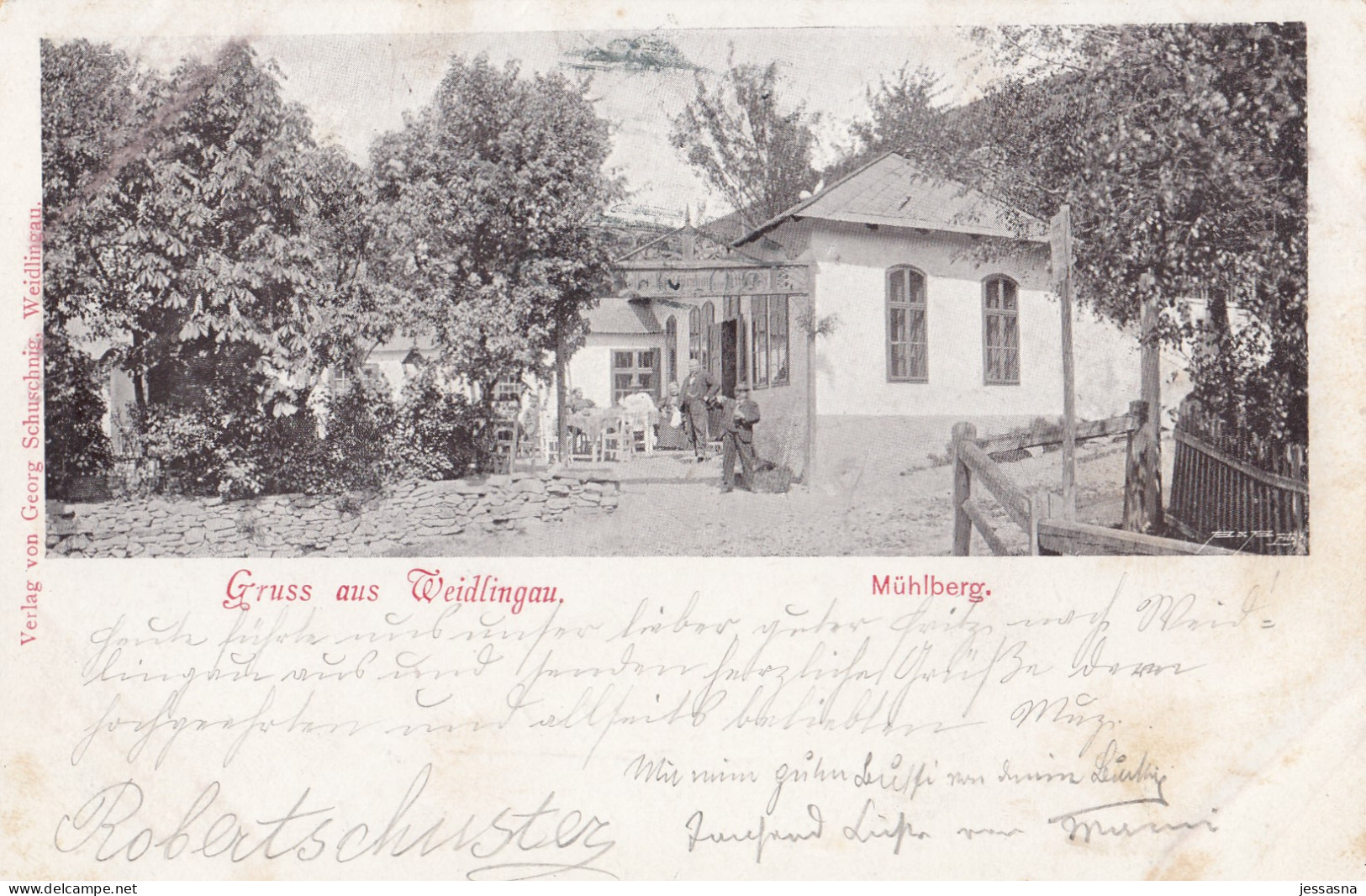 AK - Wien XIV. - Gruss Aus WEIDLINGAU - Mühlberg - Ehem. Gastwirtschaft "Zur Knödelhütte" 1899 - Otros & Sin Clasificación