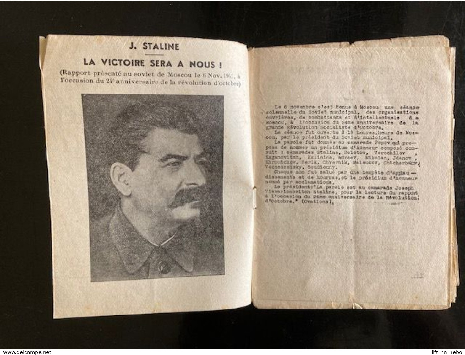 Tract Presse Clandestine Résistance Belge WWII WW2 J.Staline 'La Victoire Sera à Nous!' Brochure 16 Pages - Documenten