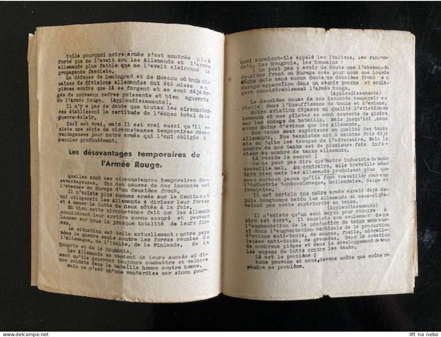 Tract Presse Clandestine Résistance Belge WWII WW2 J.Staline 'La Victoire Sera à Nous!' Brochure 16 Pages - Documenten