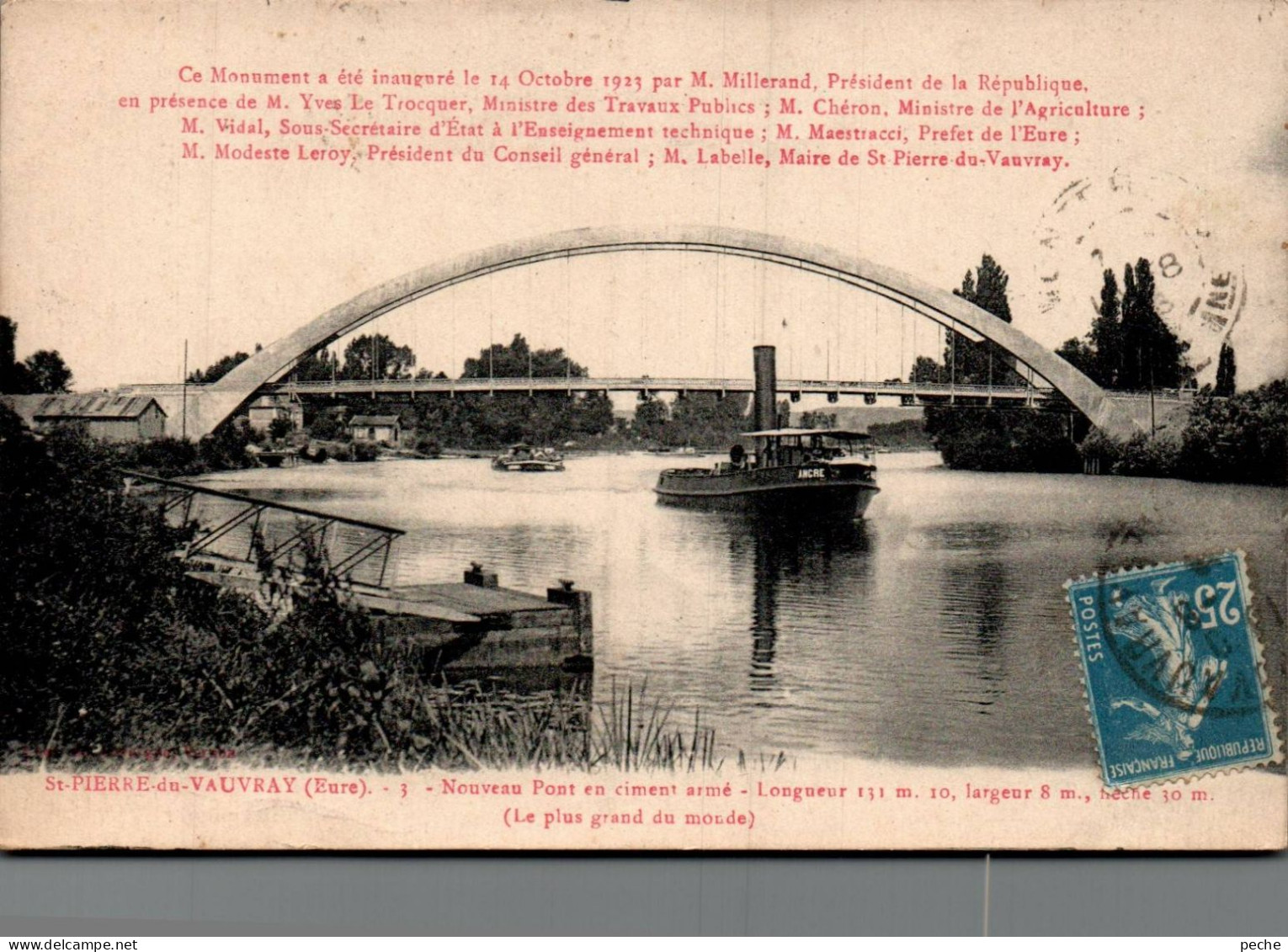 N°1223 W -cpa St Pierre Du Vauvray -remorqueur -le Pont- - Remolcadores