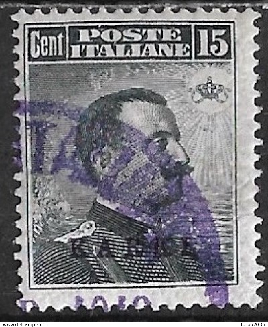 DODECANESE 1912 Black Overprint KARKI On Italian Stamp 15 C Black Vl. 4 - Dodecanese