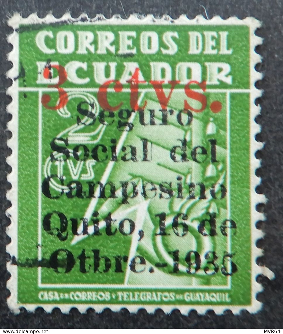 Ecuador 1934 1935 (1b) Telegrafos De Guayaquil Overprinted - Ecuador