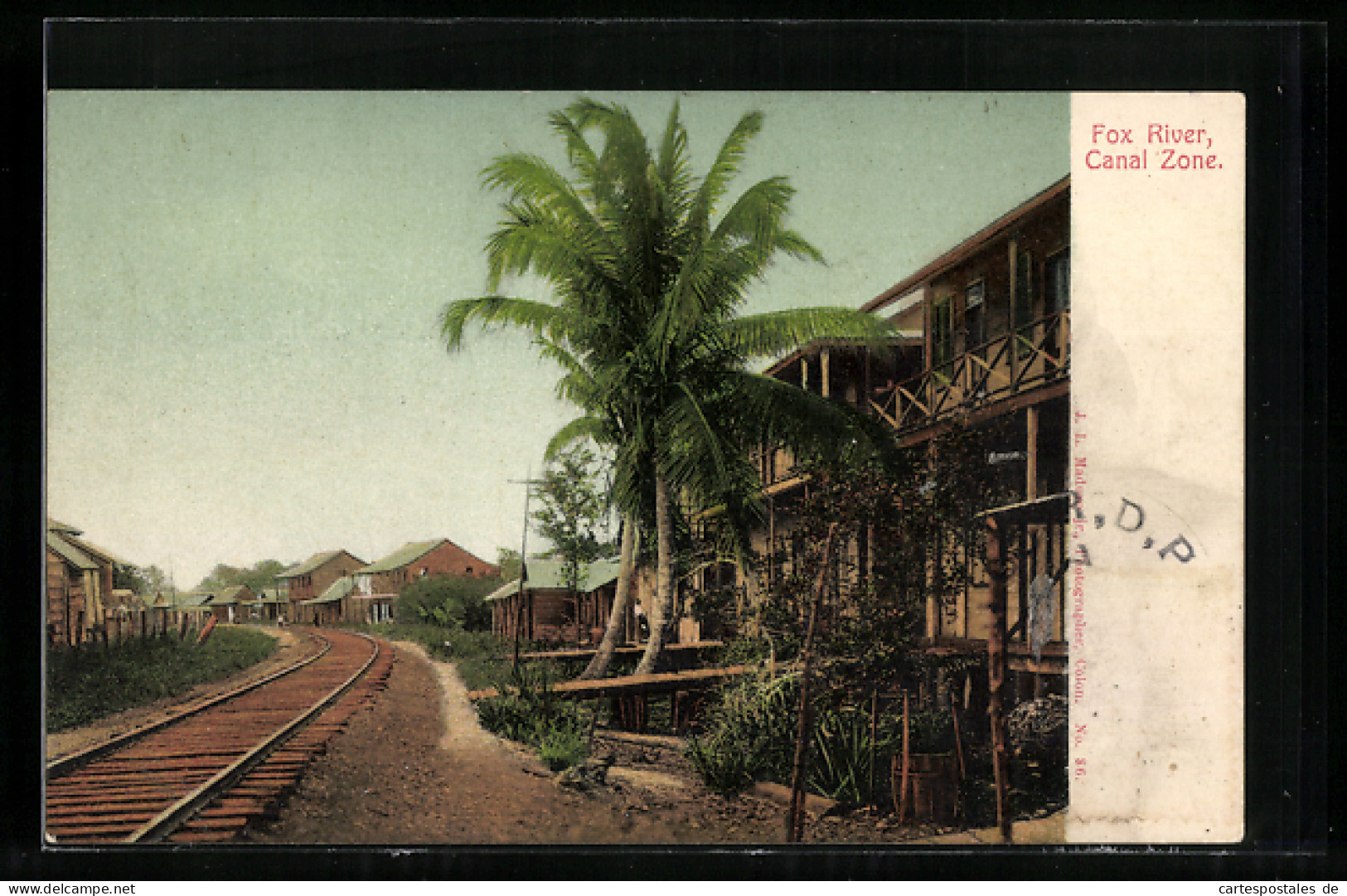 AK Fox River, Canal Zone, Häuser An Der Eisenbahnstrecke  - Panama