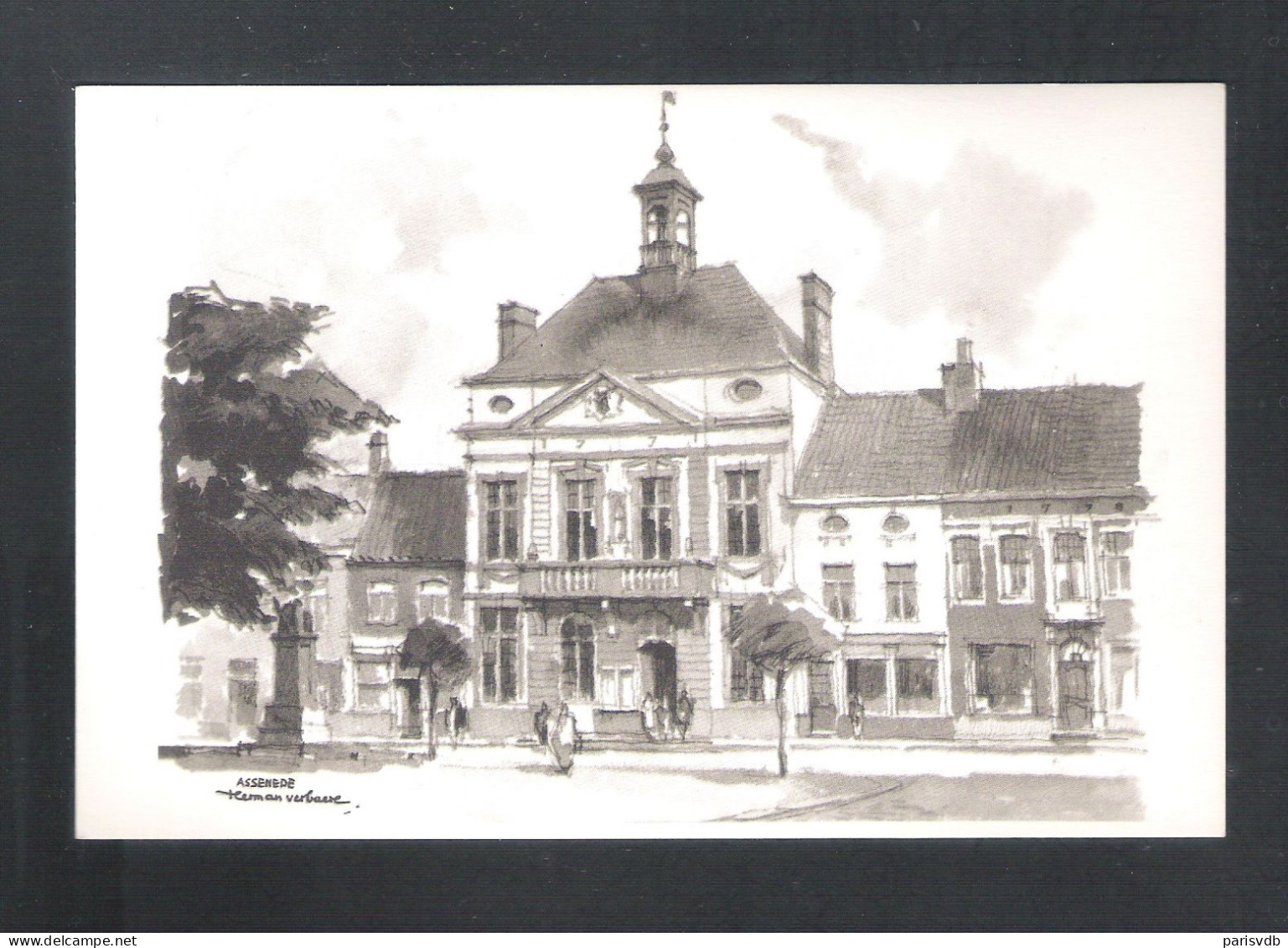 ASSENEDE - GEMEENTEHUIS - HERMAN VERBAERE - FOTOKAART   (13.969) - Assenede