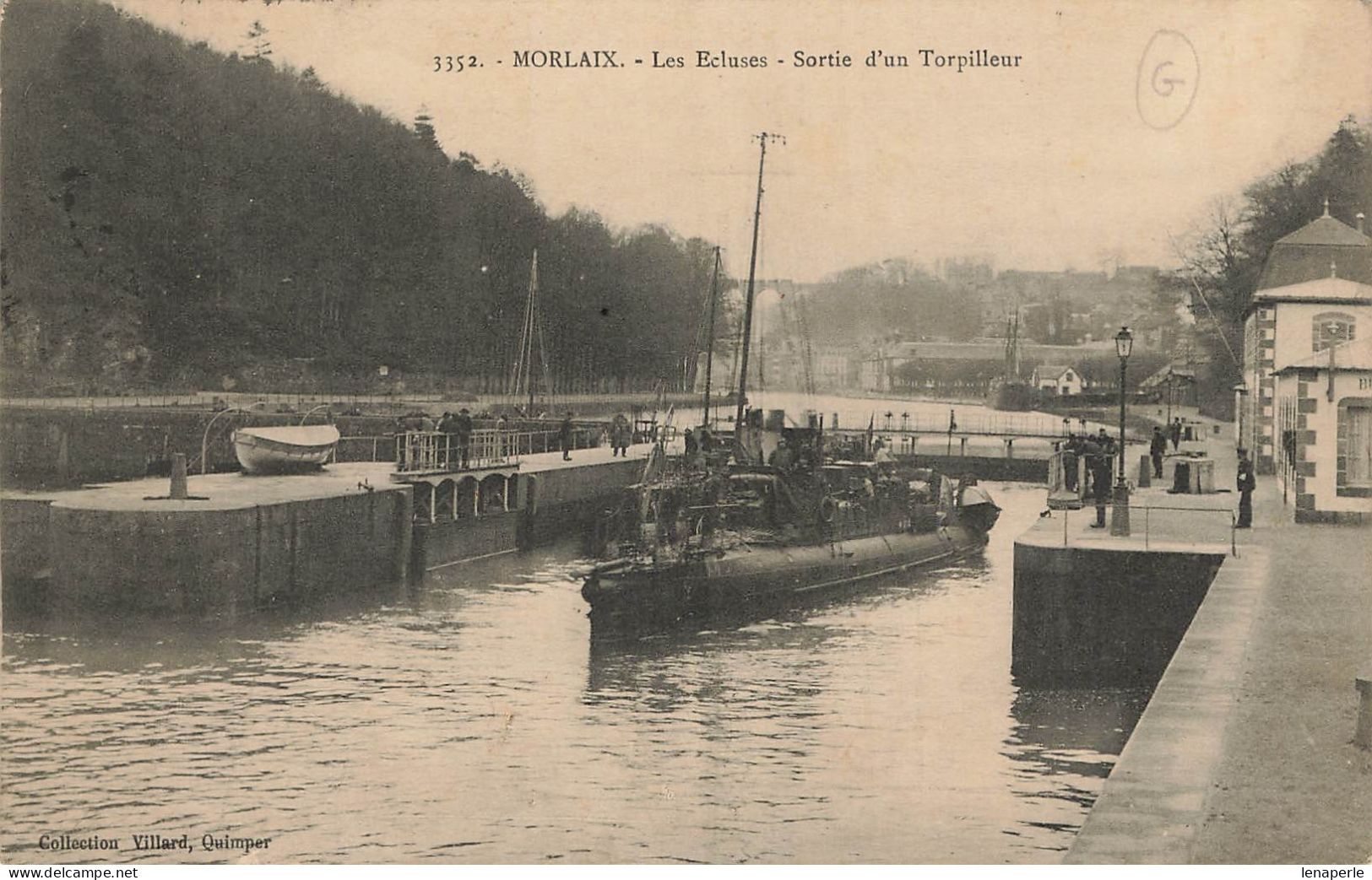 D8248 Morlaix Les écluses Sortie D'un Torpilleur - Morlaix