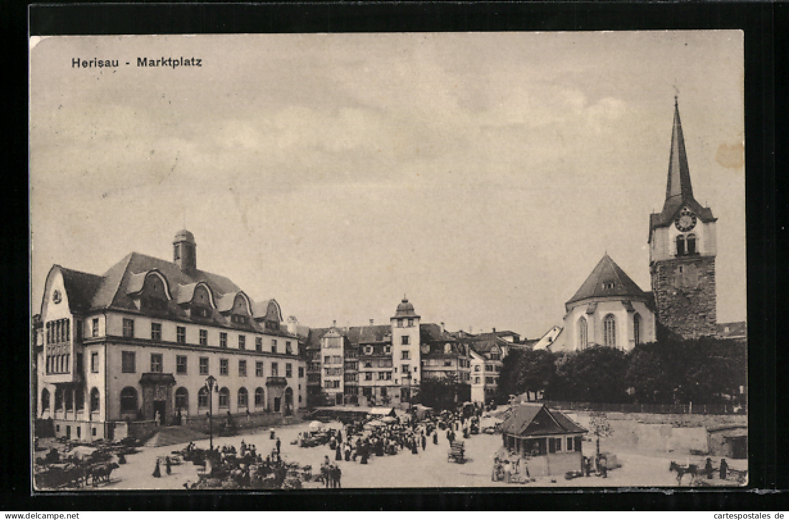 AK Herisau, Der Marktplatz Aus Der Vogelschau  - Herisau