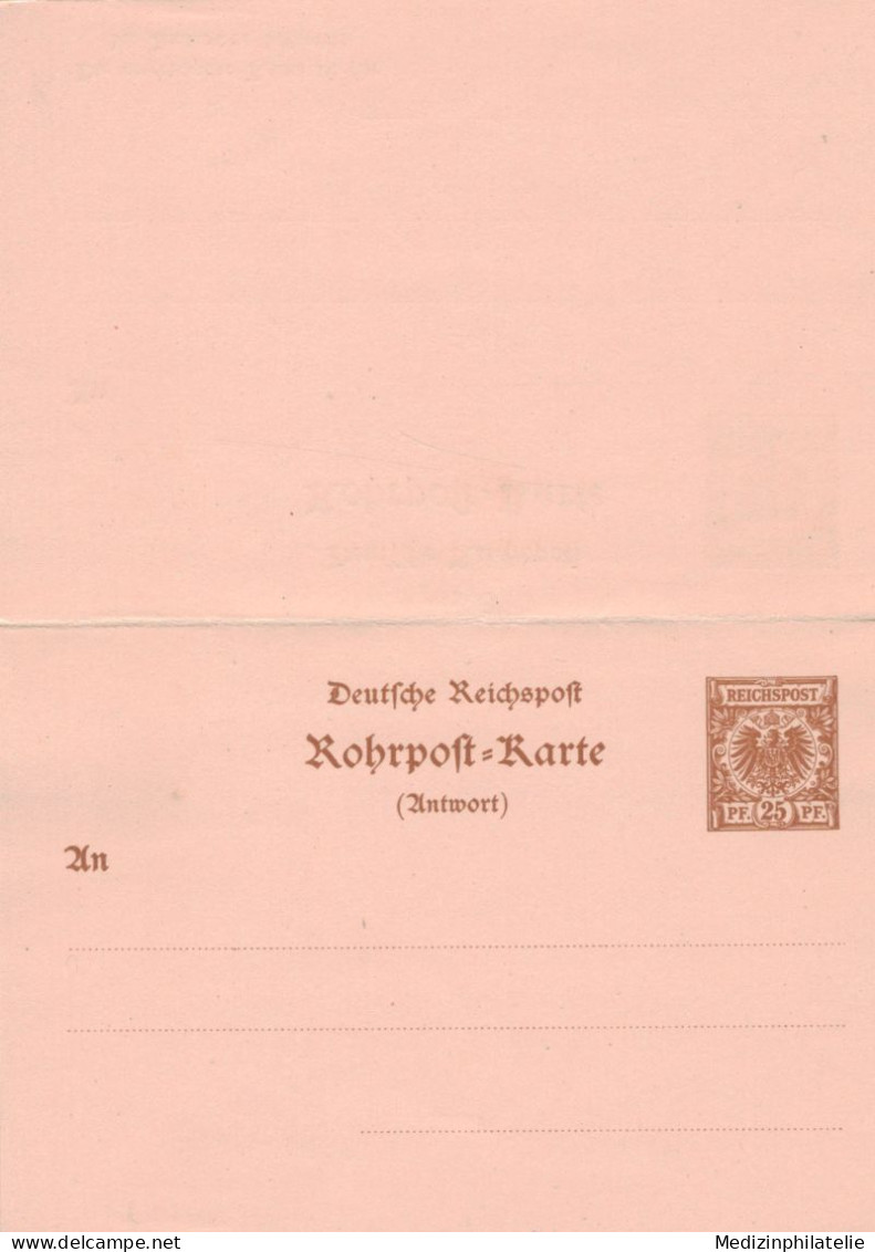 Rohrpost-Karte 25/25 Pf. Adler Im Kreis - Ungebraucht - 9 - Postcards