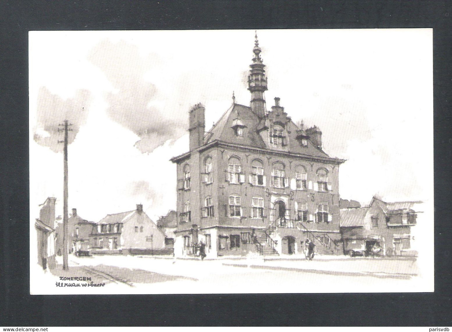 ZOMERGEM - GEMEENTEHUIS - HERMAN VERBAERE - FOTOKAART   (13.971) - Zomergem