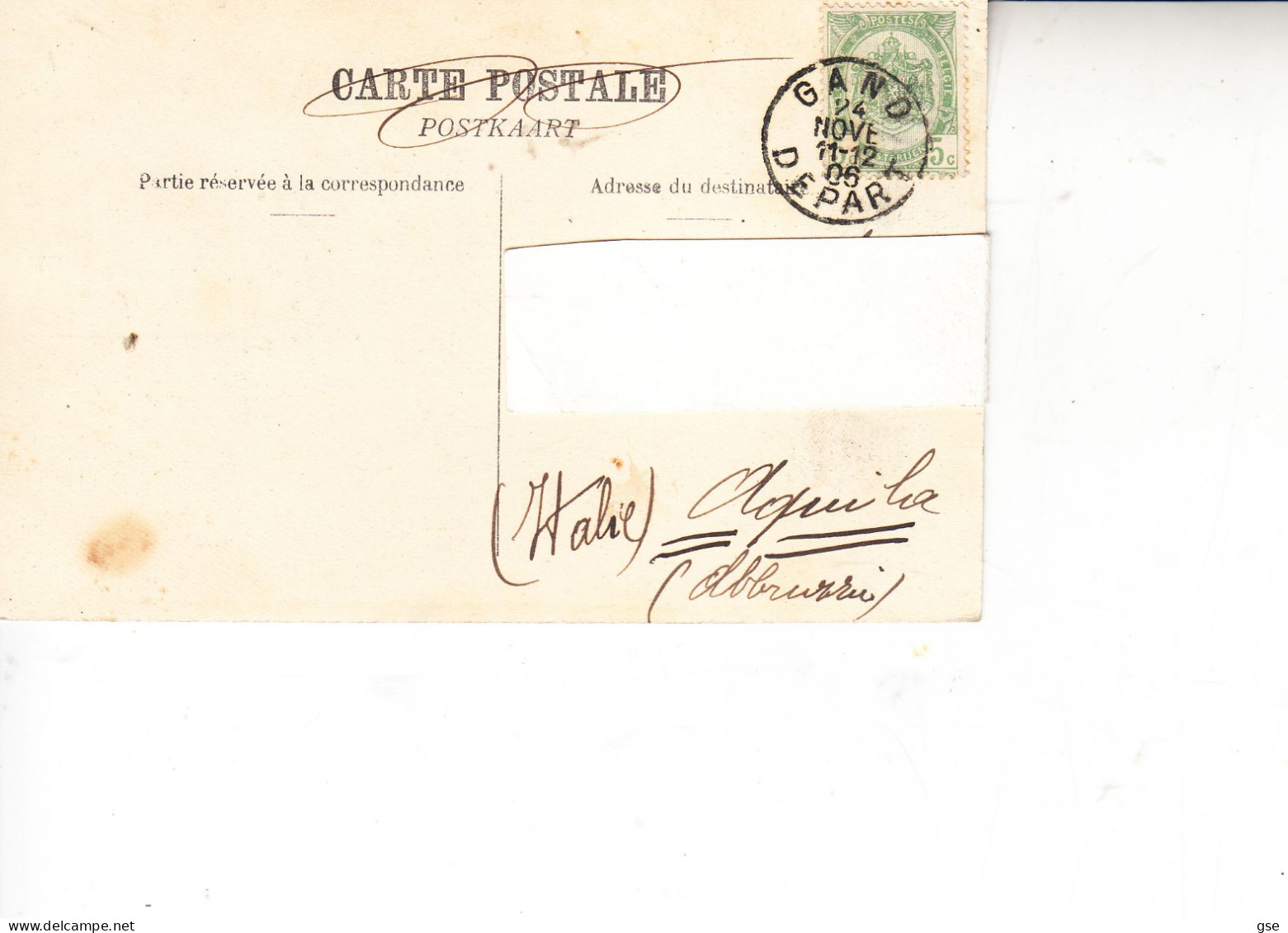 BELGIO  1906 - Gand - La Nouvelle Poste - Other & Unclassified