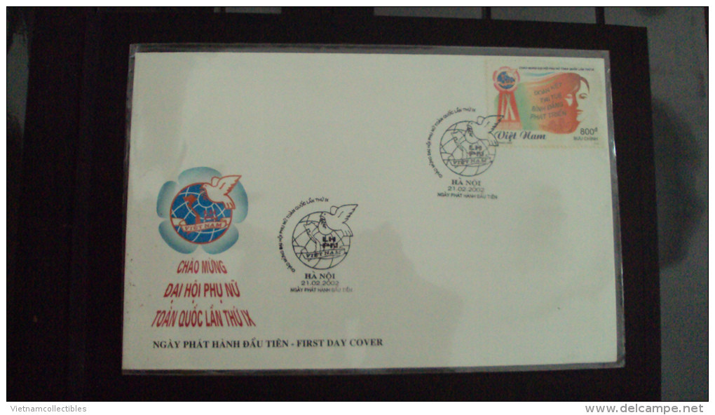 FDC Vietnam Viet Nam 2002 : Welcome To 9th Of Nation-wide Women Congress (Ms880) - Vietnam